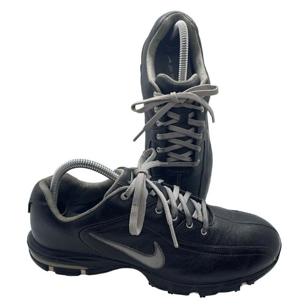 Nike Air Max Revive Men's Black Traction At Contact Golf Leather Shoes Cleats 8
